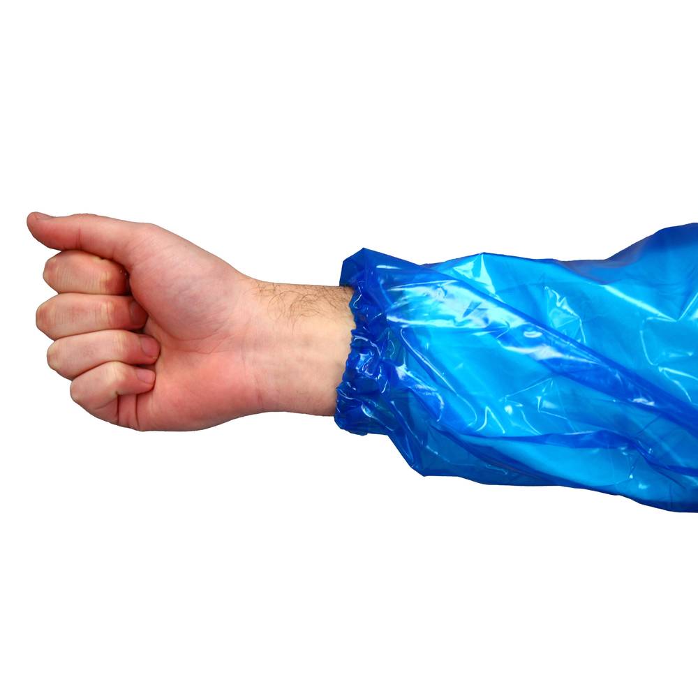 Supply Source Safety Zone® MVA Gowns w/ Elastic Wrist  - XL, Extra-Long 4-Mil (Blue) (50ct)